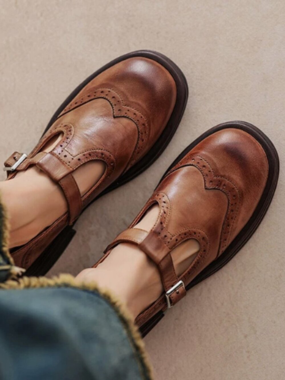 Retro British Style Mary Jane Shoes - Picture 6 of 16